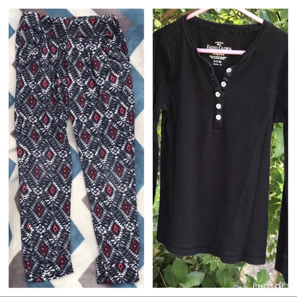Real Love Diamond Leggings & Faded Glory Top M 7/8 - Picture 12 of 16